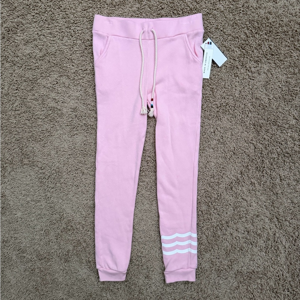 NWT Sol Angeles Wave Sweats Kids Girls Youth Size 10 Sea Shell Pink